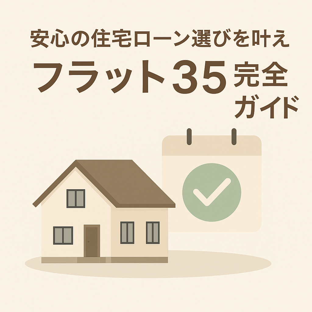 フラット35の住宅ローンに関する安心感のある一戸建てのイメージ画像